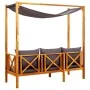 Solid acacia wood garden bench with canopy by vidaXL, garden benches - Ref: Foro24-310321, Price: 200,11 €, Discount: %