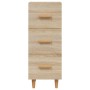 Aparador madera contrachapada color roble Sonoma 34,5x34x90 cm