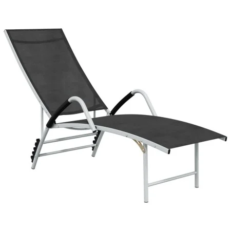 Black textilene and aluminum lounger by vidaXL, Loungers - Ref: Foro24-310521, Price: 130,56 €, Discount: %