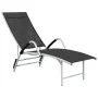 Black textilene and aluminum lounger by vidaXL, Loungers - Ref: Foro24-310521, Price: 130,56 €, Discount: %