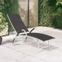 Black textilene and aluminum lounger by vidaXL, Loungers - Ref: Foro24-310521, Price: 130,56 €, Discount: %