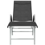 Black textilene and aluminum lounger by vidaXL, Loungers - Ref: Foro24-310521, Price: 126,67 €, Discount: %