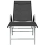 Black textilene and aluminum lounger by vidaXL, Loungers - Ref: Foro24-310521, Price: 130,56 €, Discount: %