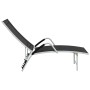 Black textilene and aluminum lounger by vidaXL, Loungers - Ref: Foro24-310521, Price: 126,67 €, Discount: %