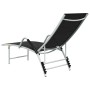 Black textilene and aluminum lounger by vidaXL, Loungers - Ref: Foro24-310521, Price: 126,67 €, Discount: %