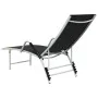 Black textilene and aluminum lounger by vidaXL, Loungers - Ref: Foro24-310521, Price: 130,56 €, Discount: %