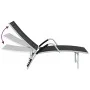 Black textilene and aluminum lounger by vidaXL, Loungers - Ref: Foro24-310521, Price: 130,56 €, Discount: %
