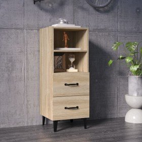 Aparador madera contrachapada color roble Sonoma 34,5x34x90 cm