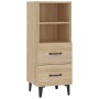 Aparador madera contrachapada color roble Sonoma 34,5x34x90 cm