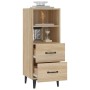 Aparador madera contrachapada color roble Sonoma 34,5x34x90 cm
