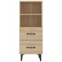 Aparador madera contrachapada color roble Sonoma 34,5x34x90 cm