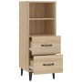 Aparador madera contrachapada color roble Sonoma 34,5x34x90 cm