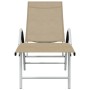 Tumbona de textilene y aluminio crema de vidaXL, Tumbonas - Ref: Foro24-310522, Precio: 132,46 €, Descuento: %
