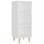 Aparador de madera contrachapada blanco 34,5x32,5x90 cm