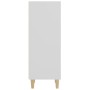 Aparador de madera contrachapada blanco 34,5x32,5x90 cm
