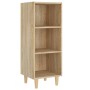 Aparador madera contrachapada roble sonoma 34,5x32,5x90 cm