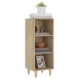 Aparador madera contrachapada roble sonoma 34,5x32,5x90 cm