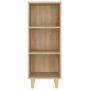 Aparador madera contrachapada roble sonoma 34,5x32,5x90 cm