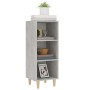 Aparador de madera contrachapada gris hormigón 34,5x32,5x90 cm