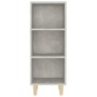 Aparador de madera contrachapada gris hormigón 34,5x32,5x90 cm