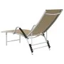 Cream textile and aluminum sun lounger by vidaXL, Loungers - Ref: Foro24-310522, Price: 131,32 €, Discount: %
