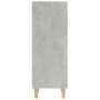 Aparador de madera contrachapada gris hormigón 34,5x32,5x90 cm