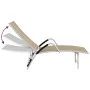 Cream textile and aluminum sun lounger by vidaXL, Loungers - Ref: Foro24-310522, Price: 131,32 €, Discount: %