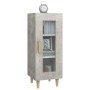 Aparador de madera contrachapada gris hormigón 34,5x34x90 cm