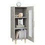 Aparador de madera contrachapada gris hormigón 34,5x34x90 cm