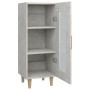 Aparador de madera contrachapada gris hormigón 34,5x34x90 cm