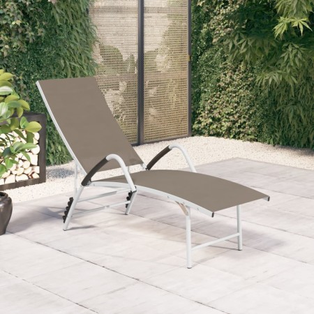 Taupegraue Liege aus Textilene und Aluminium von vidaXL, Liegen - Ref: Foro24-310523, Preis: 133,03 €, Rabatt: %