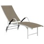 Taupegraue Liege aus Textilene und Aluminium von vidaXL, Liegen - Ref: Foro24-310523, Preis: 133,03 €, Rabatt: %
