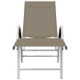 Taupegraue Liege aus Textilene und Aluminium von vidaXL, Liegen - Ref: Foro24-310523, Preis: 133,03 €, Rabatt: %