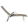 Tumbona de textilene y aluminio gris taupé de vidaXL, Tumbonas - Ref: Foro24-310523, Precio: 106,31 €, Descuento: %