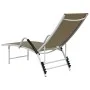 Tumbona de textilene y aluminio gris taupé de vidaXL, Tumbonas - Ref: Foro24-310523, Precio: 106,31 €, Descuento: %