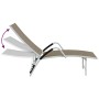 Taupegraue Liege aus Textilene und Aluminium von vidaXL, Liegen - Ref: Foro24-310523, Preis: 133,03 €, Rabatt: %