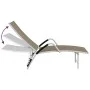 Tumbona de textilene y aluminio gris taupé de vidaXL, Tumbonas - Ref: Foro24-310523, Precio: 106,31 €, Descuento: %