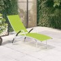 Green textilene and aluminum lounger by vidaXL, Loungers - Ref: Foro24-310524, Price: 107,21 €, Discount: %