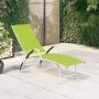 Green textilene and aluminum lounger by vidaXL, Loungers - Ref: Foro24-310524, Price: 106,47 €, Discount: %