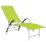 Green textilene and aluminum lounger by vidaXL, Loungers - Ref: Foro24-310524, Price: 106,47 €, Discount: %