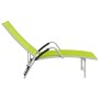 Green textilene and aluminum lounger by vidaXL, Loungers - Ref: Foro24-310524, Price: 107,21 €, Discount: %