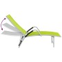 Green textilene and aluminum lounger by vidaXL, Loungers - Ref: Foro24-310524, Price: 107,21 €, Discount: %