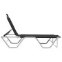 Sonnenliege aus Aluminium und schwarzem Textilene von vidaXL, Liegen - Ref: Foro24-310525, Preis: 140,98 €, Rabatt: %
