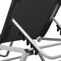 Aluminum and black textilene sun lounger by vidaXL, Loungers - Ref: Foro24-310525, Price: 143,84 €, Discount: %