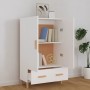 Aparador de madera contrachapada blanco 70x31x115 cm