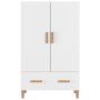Aparador de madera contrachapada blanco 70x31x115 cm