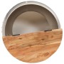 Mesa de centro de madera maciza de acacia 53x43 cm