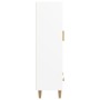 Aparador de madera contrachapada blanco 70x31x115 cm
