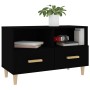 Mueble para TV madera contrachapada negro 80x36x50 cm en Muebles TV | Comprar online en Foro24