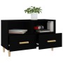 Mueble para TV madera contrachapada negro 80x36x50 cm en Muebles TV | Comprar online en Foro24